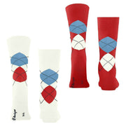 Burlington Everyday Argyle 2-pack sokken - gebroken wit