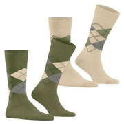 Burlington Everyday Argyle 2-pack sokken - Salvia groen
