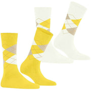 Burlington Everyday Argyle 2-pack sokken - Sunshine geel