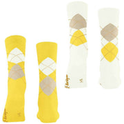 Burlington Everyday Argyle 2-pack sokken - Sunshine geel