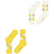 Burlington Everyday Argyle 2-pack sokken - Sunshine geel