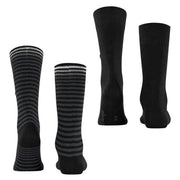 Burlington Everyday Stripe 2-Pack Socks - Black