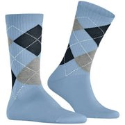Burlington Rib Court Sokken - Kristalblauw