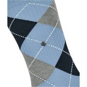 Burlington Rib Court Sokken - Kristalblauw