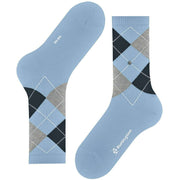 Burlington Rib Court Sokken - Kristalblauw