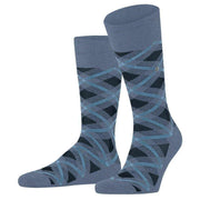 Burlington Tartan Socks - Light Jeans Blue