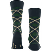 Burlington Tartan Sokken - Marineblauw