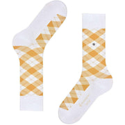 Burlington Tartan Sokken - Wit