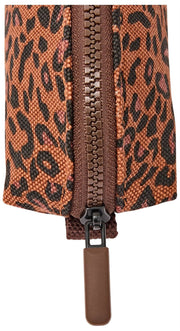 Roka Tate klein katoenen canvas tasje - Mini Luipaardbruin