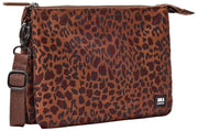 Roka Carnaby XL crossbodytas van gerecycleerd canvas - Mini Luipaardbruin
