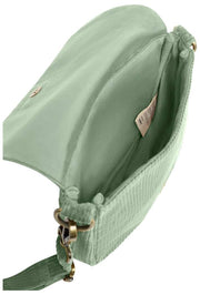 Hindbag Margault Schoudertas - Fluweel Mintgroen