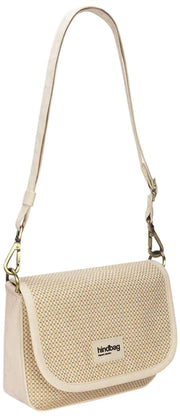 Hindbag Margault Geweven Schoudertas - Nude Beige