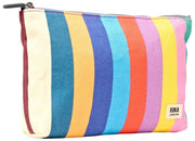 Roka Maida Vale Medium Katoenen Canvas Tasje - Brede Multi Streep