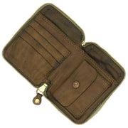 Campomaggi Floriana Laser Cashmere Portemonnee - Militair Groen