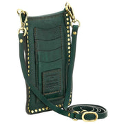Campomaggi Portacellulaire Stud Telefoonhouder Tas - Groene Fles/Rood