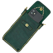 Campomaggi Portacellulaire Stud Telefoonhouder Tas - Groene Fles/Rood