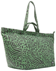 Roka Marylebone grote katoenen canvas oversized draagtas - Artisjokgroen