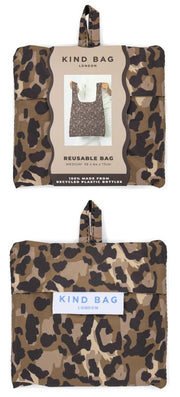 Vriendelijke tas Londen medium herbruikbare tas - Leopard Brown