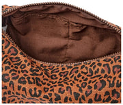 Roka Mayfair kleine toilettas van katoenen canvas - Mini Luipaardbruin