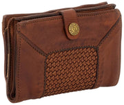 Campomaggi Pisa Ornella geweven portemonnee - Cognac Tan