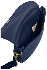 Hindbag Margault Schoudertas - Fluweel Marineblauw