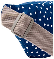 Roka Mill Hill katoenen canvas heuptasje - marineblauw met stippen