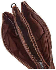 Roka Carnaby XL crossbodytas van gerecycleerd canvas - Mini Luipaardbruin