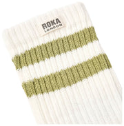 Roka Windsor Stripe Crew Sokken - Avocado Groen
