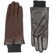 Dents Arabella Waxed Cotton Water Resistant Touchscreen Gloves - Chestnut Brown