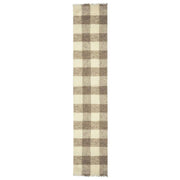 Dents Buffalo Check Boucle Sjaal - Ivoorwit/Beige
