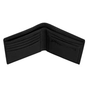 Dents Clyde Leather RFID Blocking Coin Bifold Wallet - Black