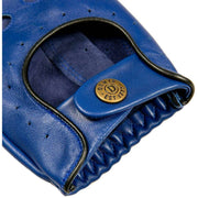 Dents Delta Classic Leather Driving Gloves - Royal Blue/Black