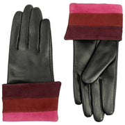 Dents Elodie Leren Touchscreen Handschoenen - Zwart/Roze