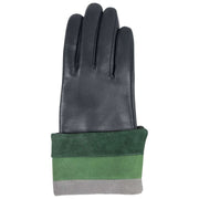 Dents Elodie Leren Touchscreen Handschoenen - Marine/Groen