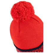 Dents Fair Isle Brim bobbelhoed - bessenrood/marineblauw