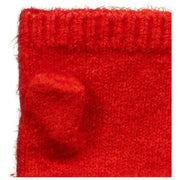 Dents Vingerloze gebreide polswarmers - Berry Red