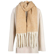 Dents Visgraat Deken Sjaal - Toffee Beige