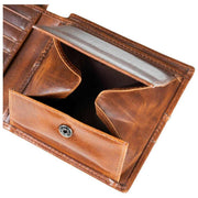 Dents Itchen Coin Bifold Portemonnee - Cognac Bruin
