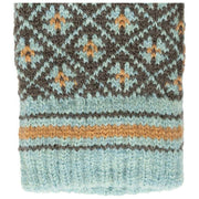 Dents Jacquard Fair Isle gebreide handschoenen - antracietgrijs/blauw