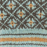 Dents Jacquard Fair Isle gebreide handschoenen - antracietgrijs/blauw