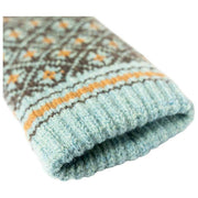 Dents Jacquard Fair Isle gebreide handschoenen - antracietgrijs/blauw