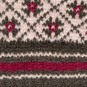 Dents Jacquard Fair Isle gebreide handschoenen - roze/houtskoolgrijs