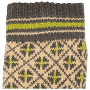 Dents Jacquard Fair Isle gebreide handschoenen - Toffee Beige/Antracietgrijs
