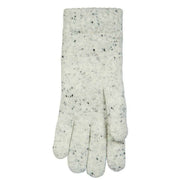 Dents Marl Yarn Cable Knit Gloves - Winter White