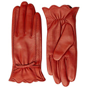 Dents Mosie leren touchscreen-handschoenen - bessenrood