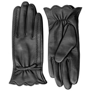 Dents Mosie leren touchscreen-handschoenen - zwart