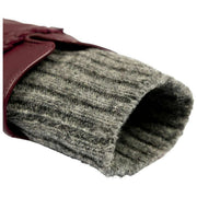 Dents Renee leren touchscreen-handschoenen - Damson bordeaux/houtskoolgrijs