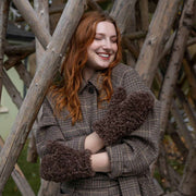Dents Teddy Fleece Wanten - Chocoladebruin