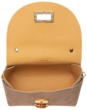Elie Beaumont Suede Mini Bambou Tas - Mink Beige