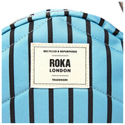 Roka Paddington kleine crossbodytas van gerecycled canvas - blauwe streep